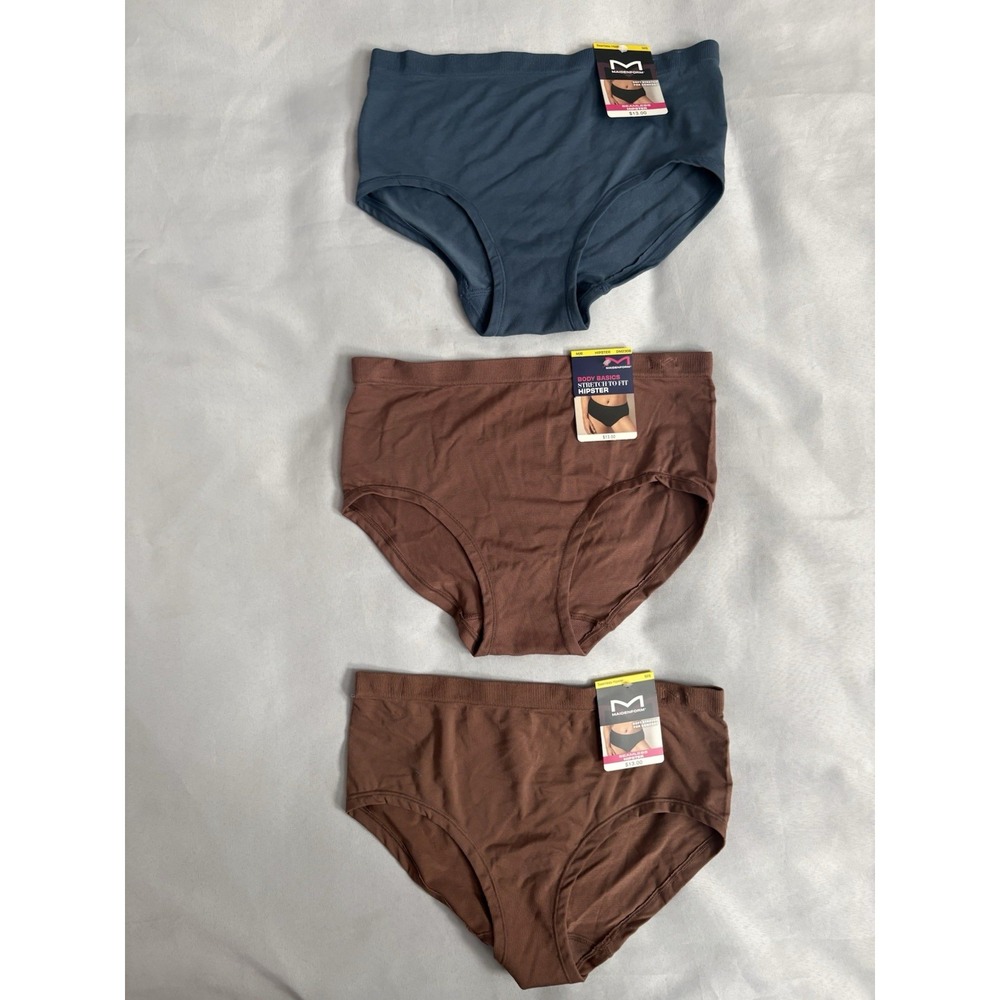 NEW Maidenforn Seamless Hipster Underwear DM2308 3 Pair Womens Medium Multicolor